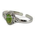 Bracelet en argent sterling naturel et vert turquoise 925